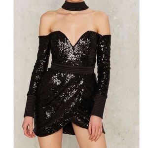 Zhivago Siempre Viva dress- black sequins US/8 L